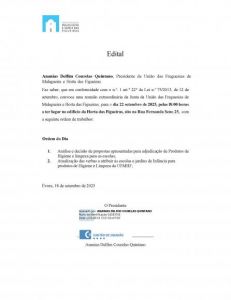 Edital da Reunião Extraordinária de 22 de setembro