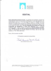 Edital Instalação Orgão AFMHF
