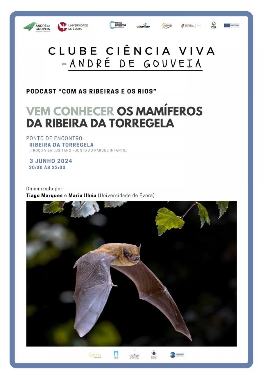 Clube Ciência Viva | VEM CONHECER OS MAMÍFEROS DA RIBEIRA DA TORREGELA