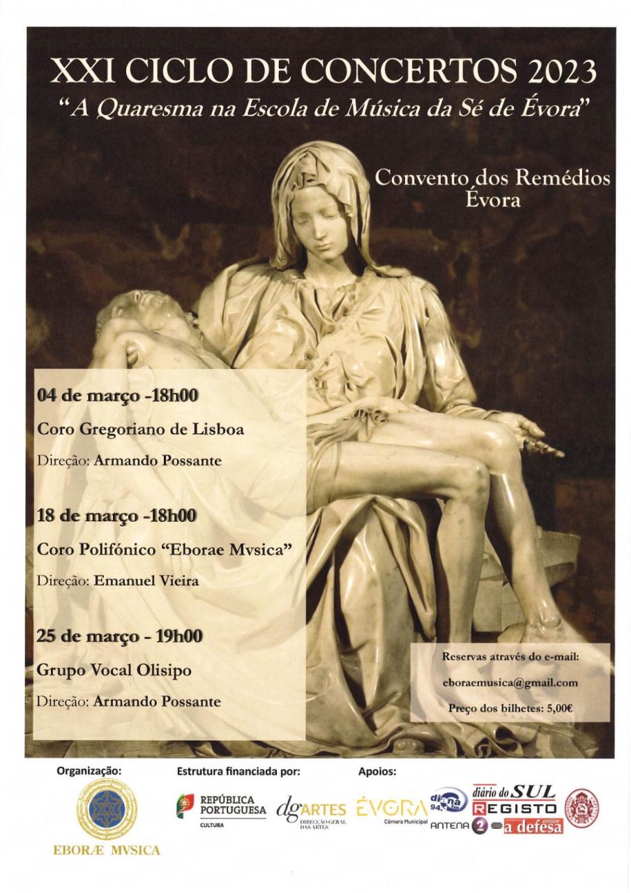 XXI Ciclo de Concertos 2023 Eborae Mvsica |  Coro Gregoriano de Lisboa